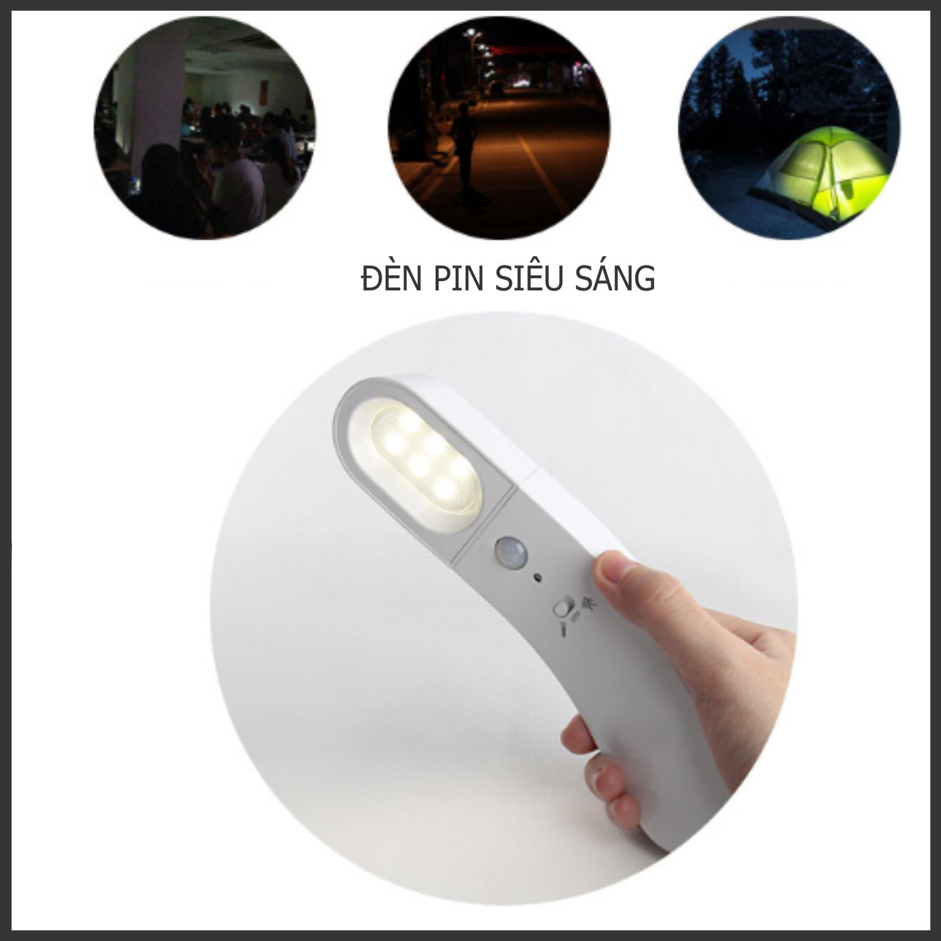 Đèn Led Cảm Ứng Thông Minh 3 chế độ - Có Thể Sạc Qua Dây USB