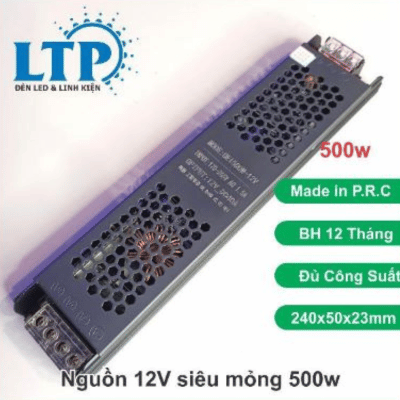 Nguồn Siêu Mỏng 12V 500W LTP