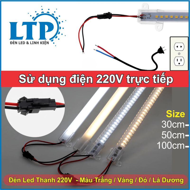 Đèn Led thanh nhôm 220v LTP 30cm - Chip 2835