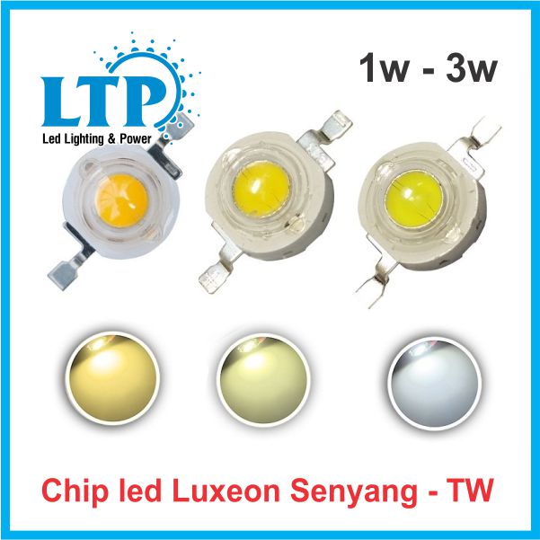 Chip led Luxeon 1w Ánh sáng trắng/vàng - Senyang (Taiwan)