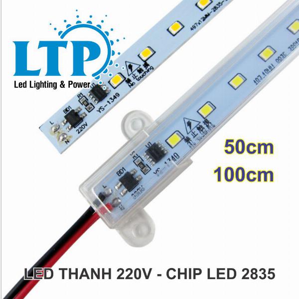 Đèn Led thanh nhôm 220V LTP 1m - Chip 2835