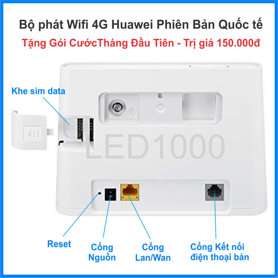 Thiết Bị Phát Wifi Huawei B311 Tốc Độ 4G Di Động 150Mbps – Sản Phẩm Của Mobifone - Bảo Hành 12 tháng đổi mới toàn quốc.